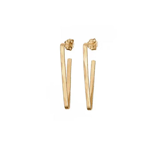 Point Hoop Gold Fill Earrings (Sm.)
