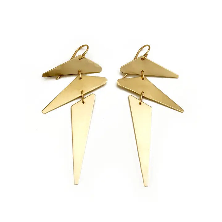 Punk Brass Dangle Earrings