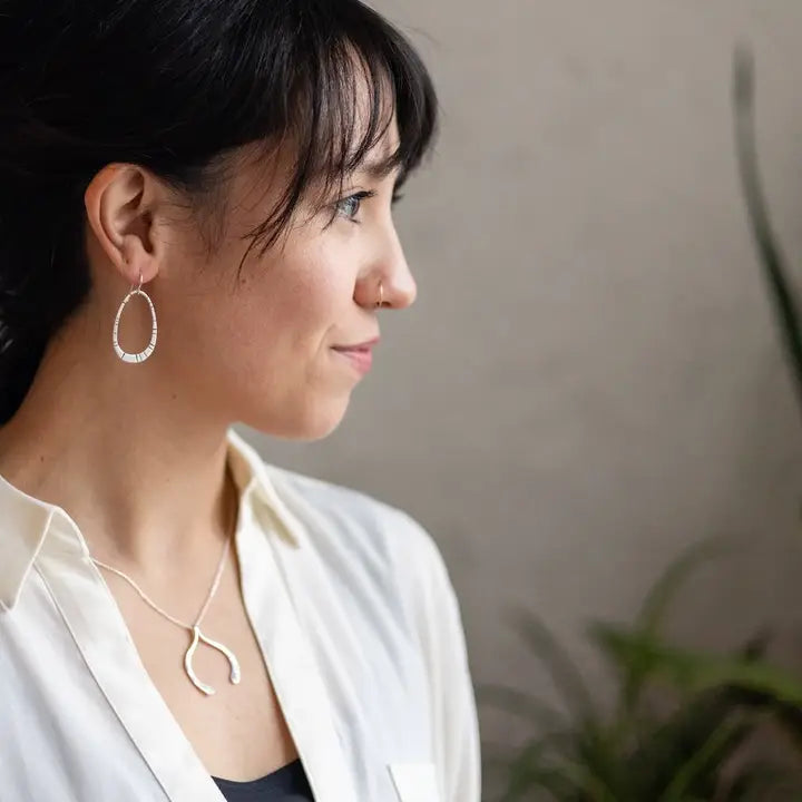 Wishbone Brass Necklace