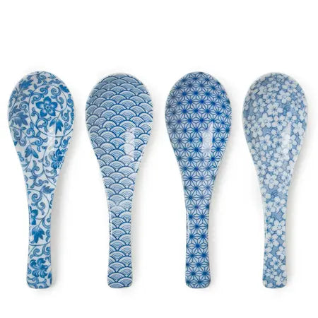 Blue & White Spoon Set