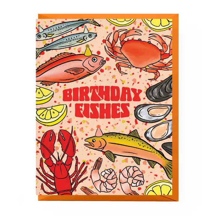 Seafood Birthday Fishes Card