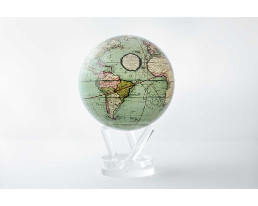 Antique Terrestrial Green 4.5" Globe
