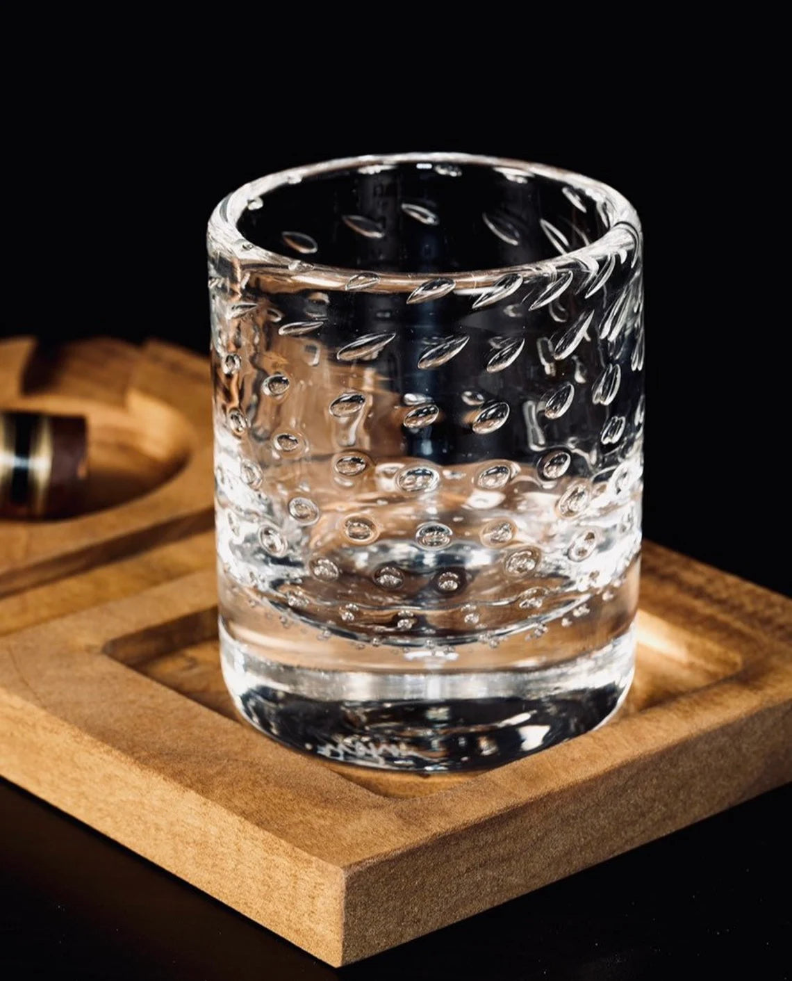 Clear Bubble Handblown Tumbler