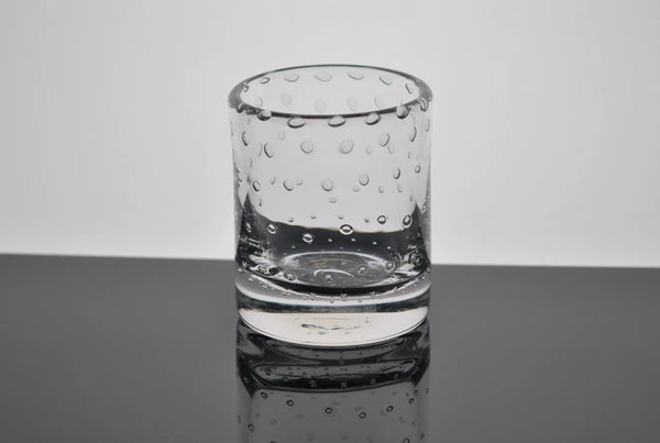 Clear Bubble Handblown Tumbler