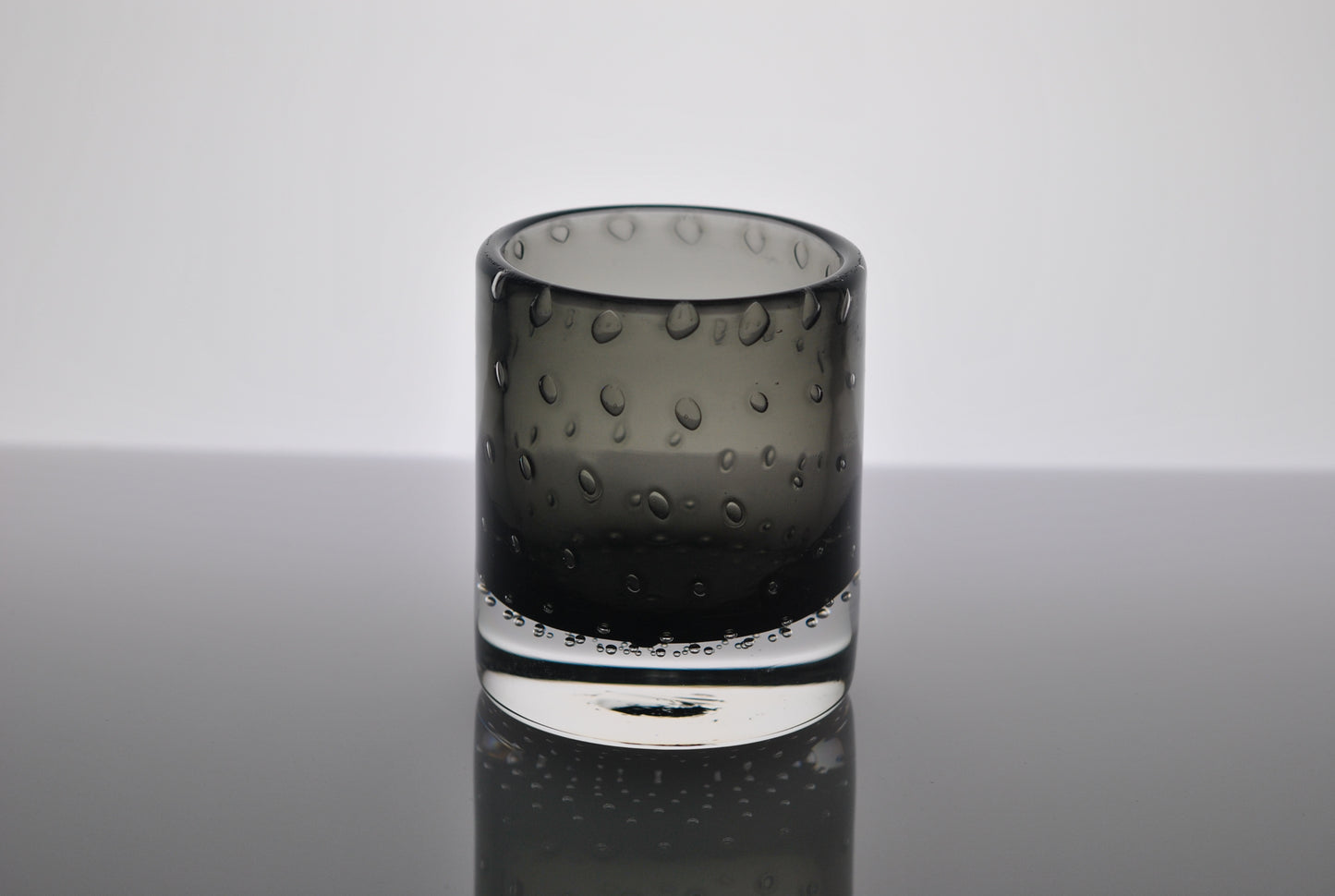 Bubble Bourbon/Smoke Handblown Tumbler
