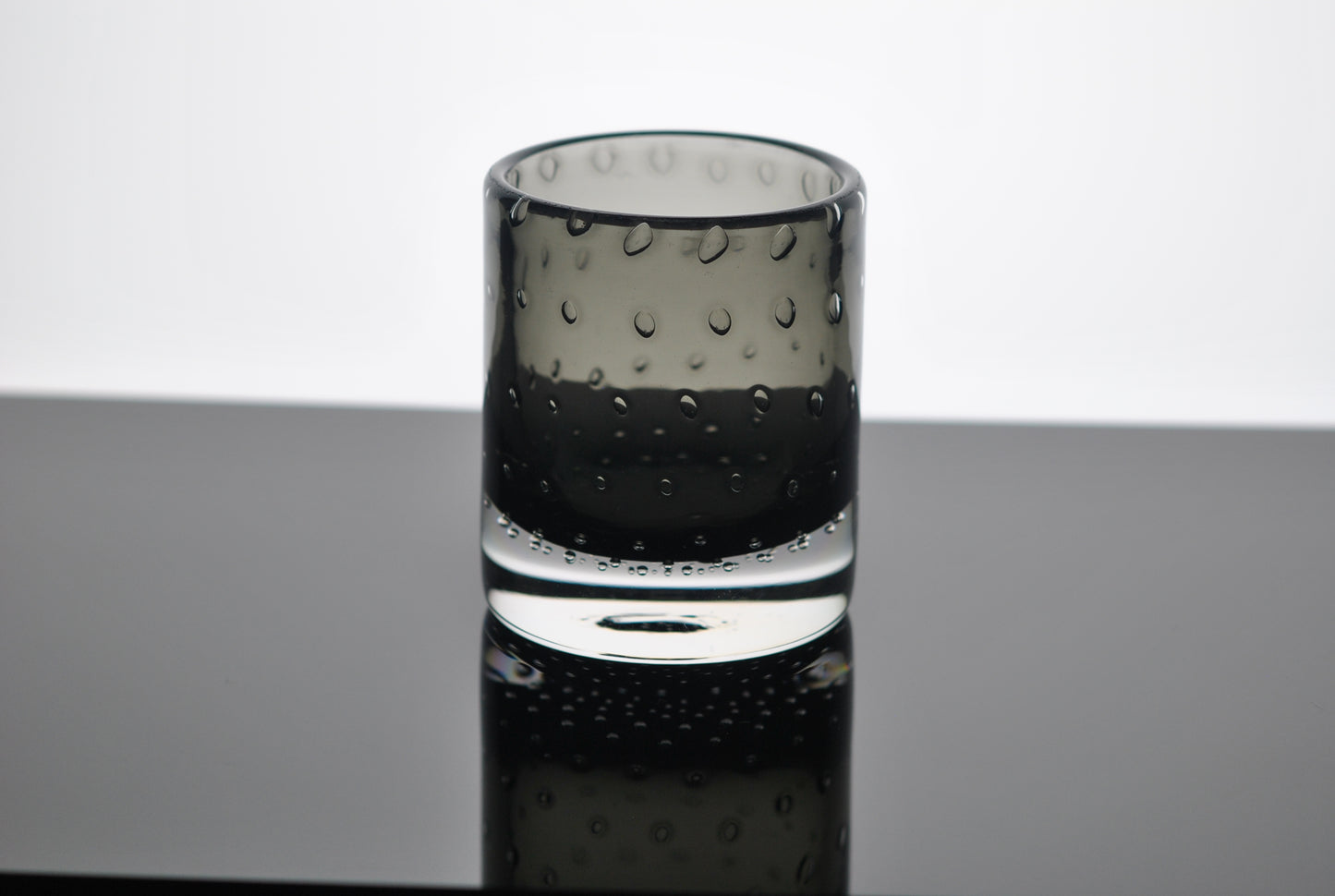 Bubble Bourbon/Smoke Handblown Tumbler