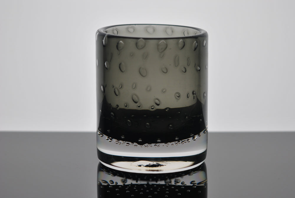 Bubble Bourbon/Smoke Handblown Tumbler