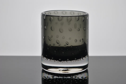 Bubble Bourbon/Smoke Handblown Tumbler