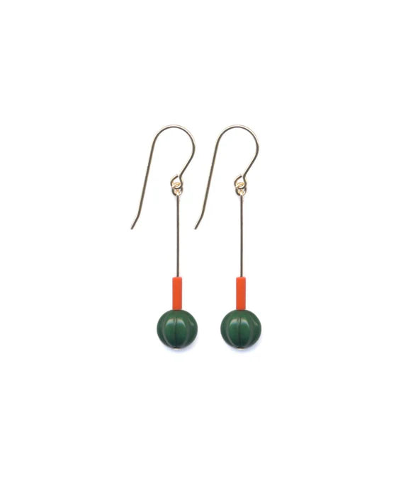 Green Orb Earrings