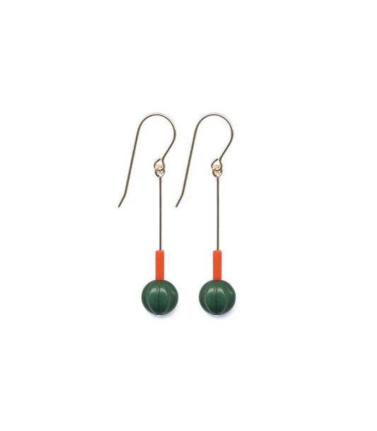 Green Orb Earrings