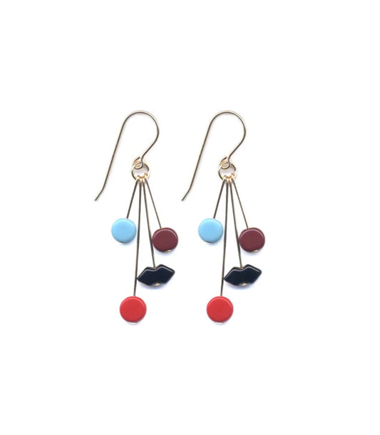 Dot Cluster + Bow Earrings