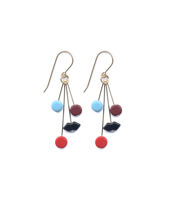 Dot Cluster + Bow Earrings