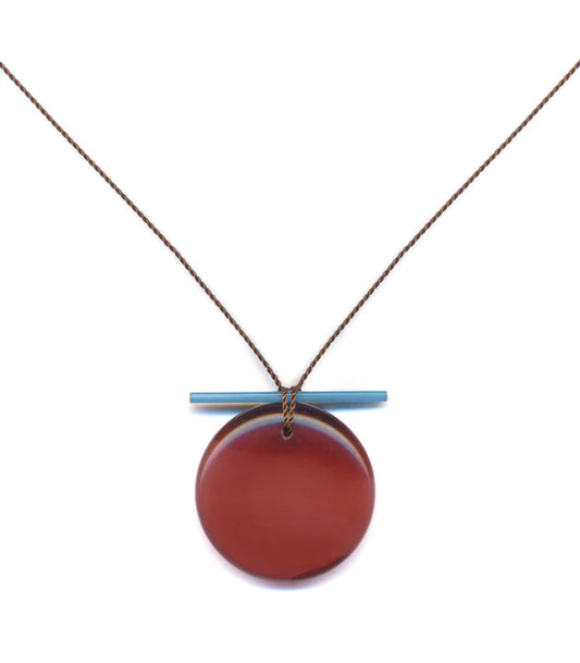 Full Red Circle Necklace