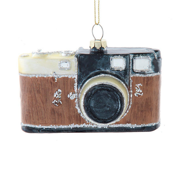 Camera Glass Ornament