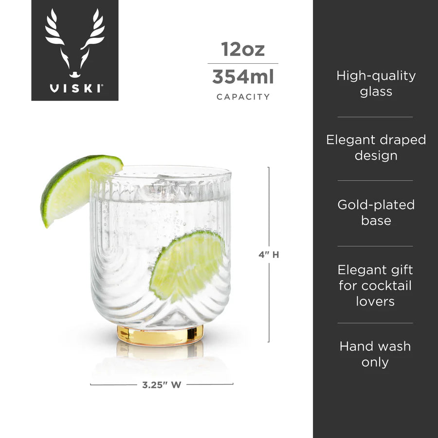 Set of 2 Deco Gatsby Tumblers