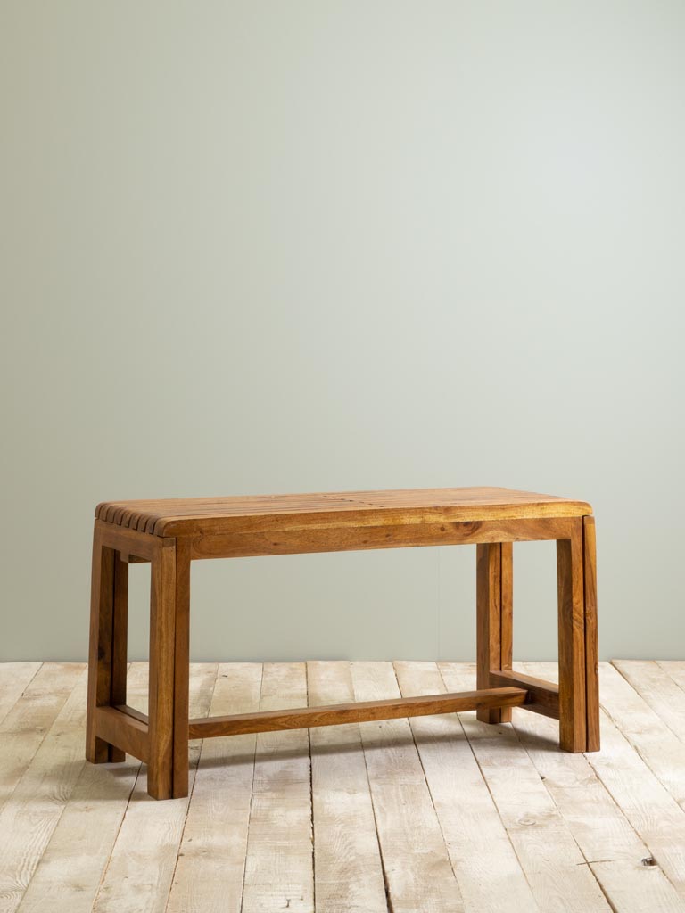 Extendable Acacia Wood Bench