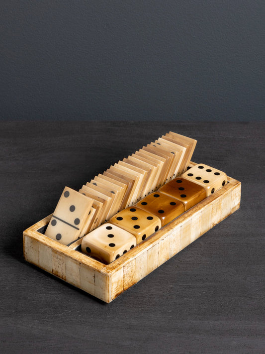 Horn and Resin Domino and Dice Game