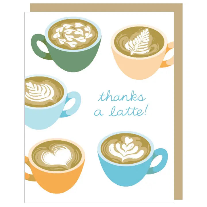 Latte Thank You Card