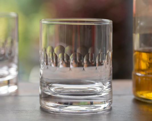 Lens Design Cut Crystal Whisky Glass