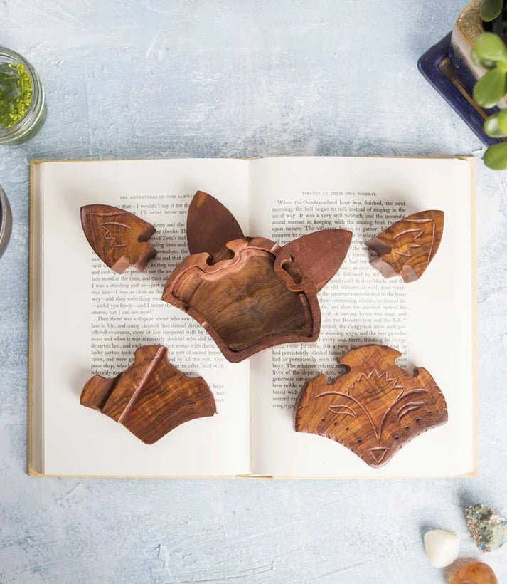 Fox Face Wood Puzzle Box