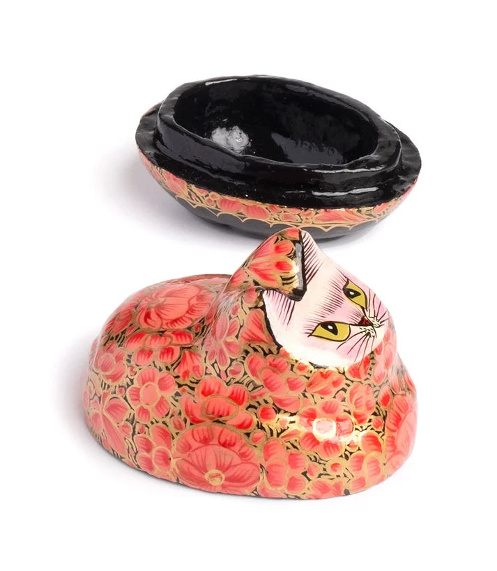 Paradise Cat Paper Mache Box (Assorted-Sold Individually)