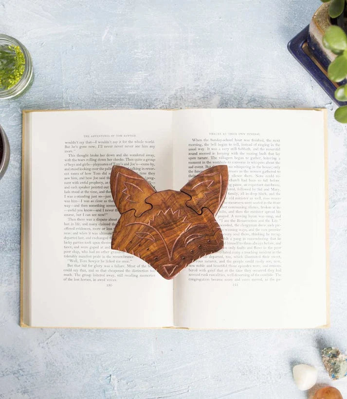 Fox Face Wood Puzzle Box
