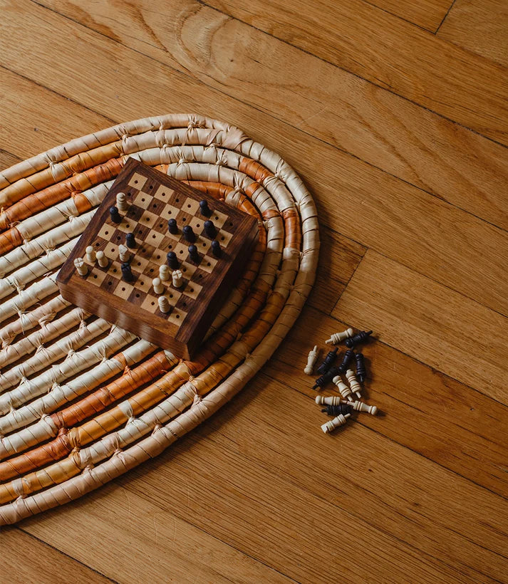 Travel Chess Game with Wood Peg Pieces