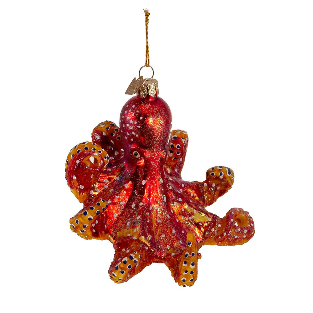 Octopus Glass Ornament