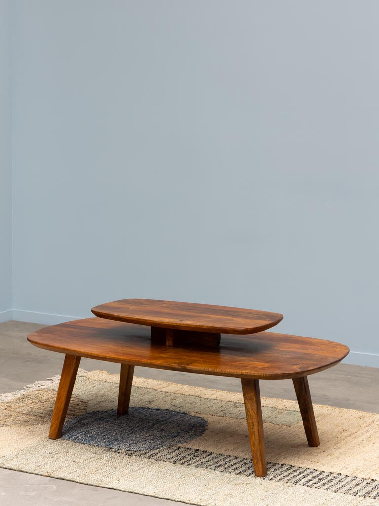 Two-Tier Mango Wood Coffee Table