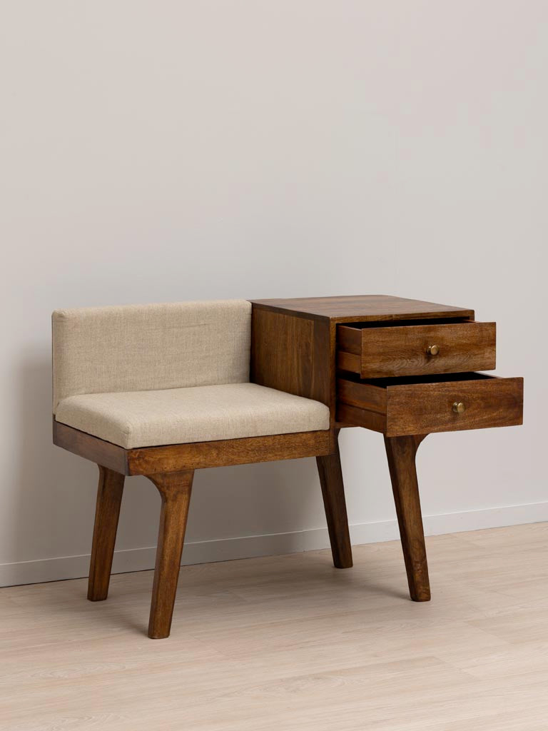 Telephone Bench with 2 Drawers