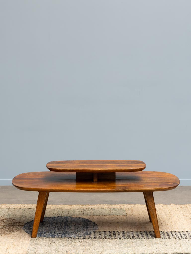 Two-Tier Mango Wood Coffee Table