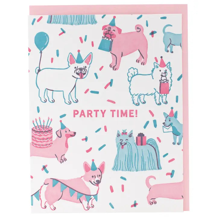 Puppy Party Birthday Card