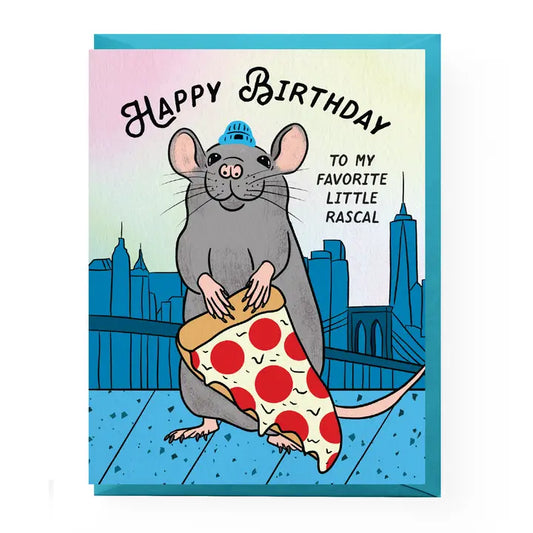 Pizza Rat Birthday Card