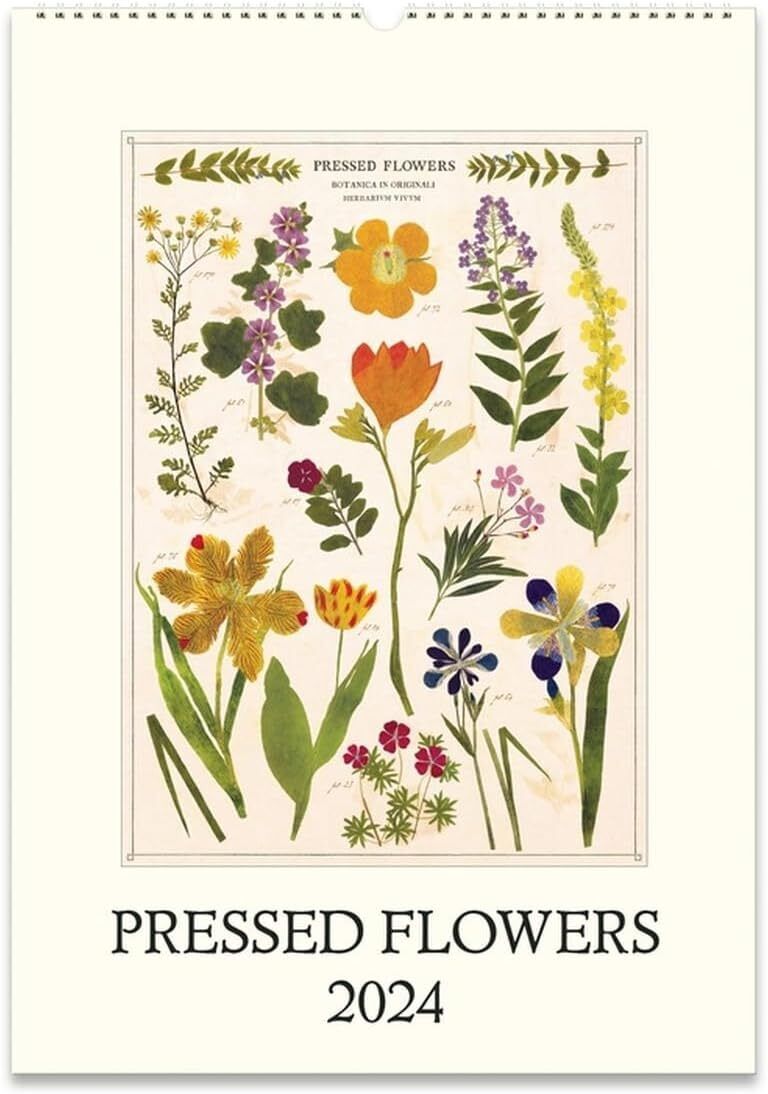 Pressed Flowers Wall Calendar
