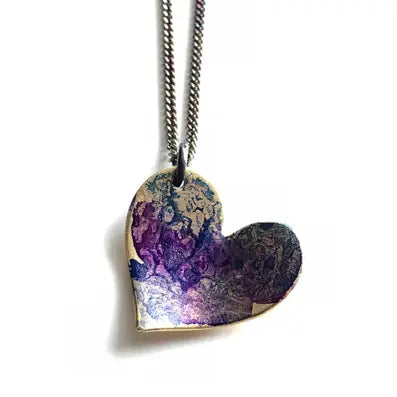 Watercolor Heart Necklace