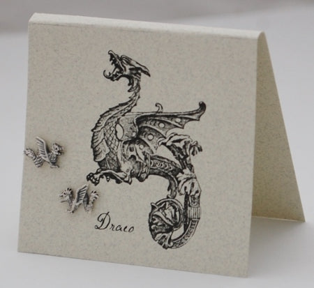 Dragon Silver Stud Earrings