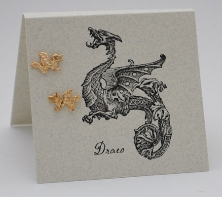 Dragon Gold Stud Earrings