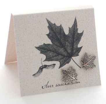 Maple Leaf Silver Stud Earrings