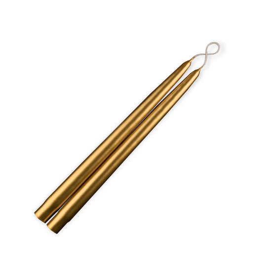 Roman Bronze Pair of Tapered Candles with Cigar Band