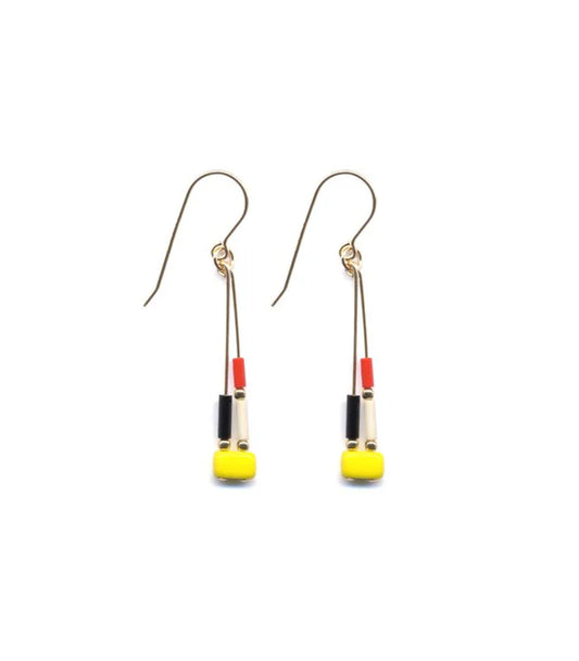 Yellow Mosaic Earrings