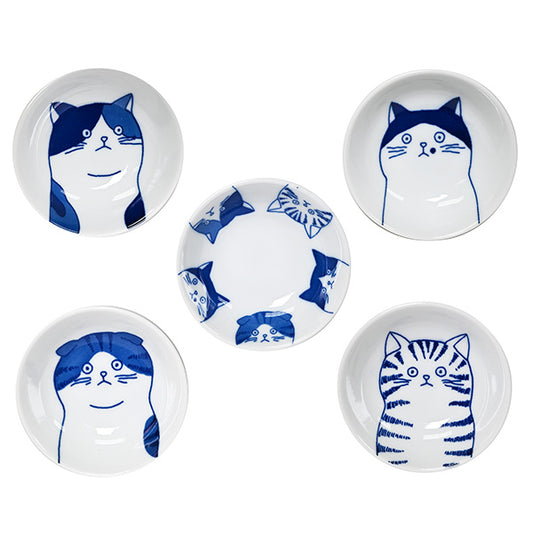 2oz 3.5"D x 1"H 5PC SAUCE DISH SET