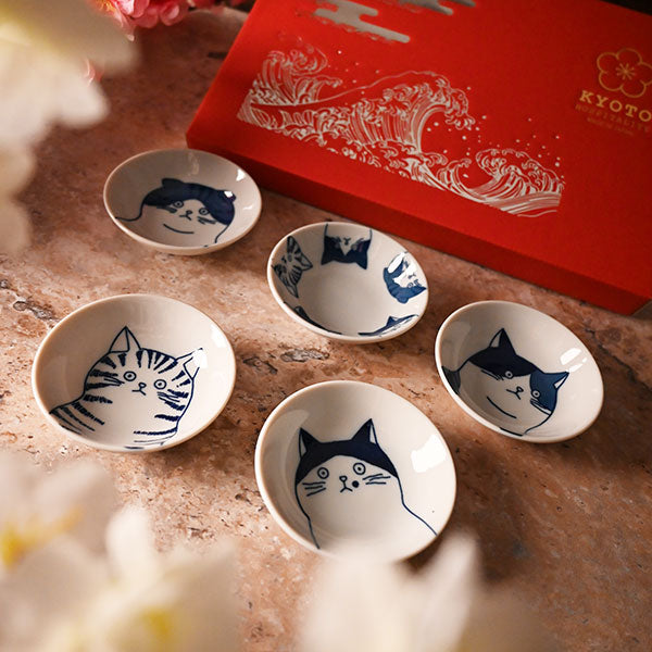 2oz 3.5"D x 1"H 5PC SAUCE DISH SET